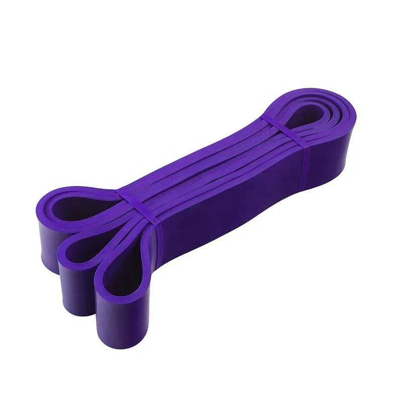 

Purple Color Hot Sale Custom Logo Long Large Pull Up Assist Gym Home Single Elastic Training Rubber Fitness Loop Resistance Band, Purple or custom color