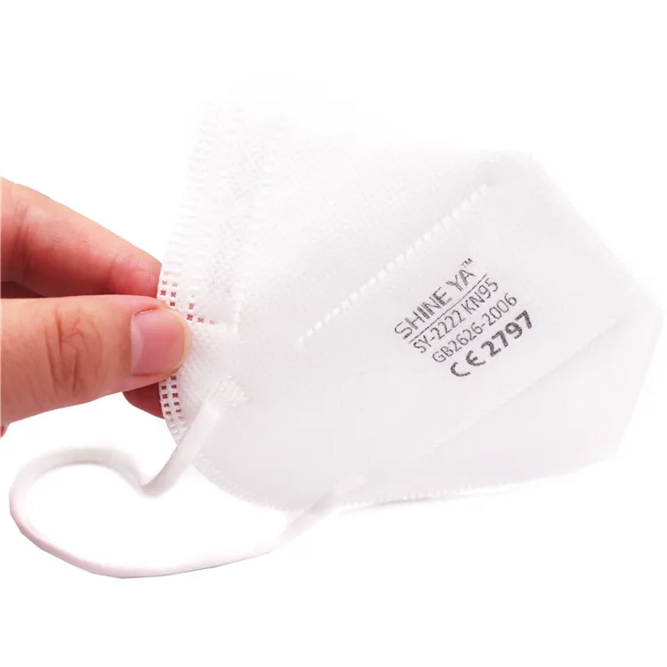 
GB2626 Approved Certified 5Ply Buy Kn95 Dust Fold Disposable Protective Respirator Mouth Facemask Face Mask For Sale 