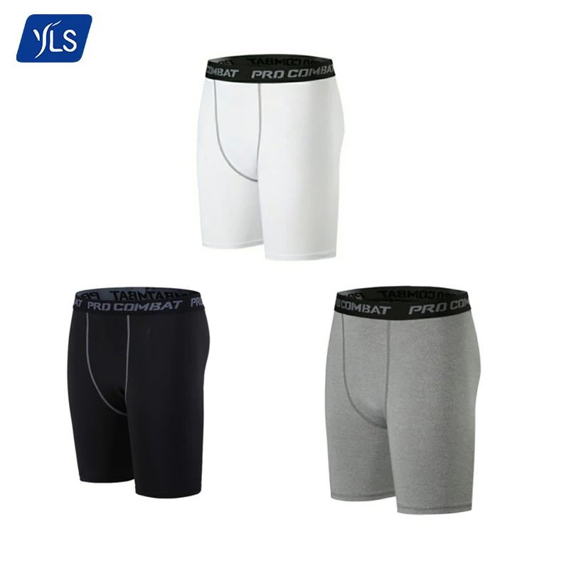 

YLS Quick Dry Men Gym Joggers Compression Leggings Tights Short Pants For Men Gym Fitness