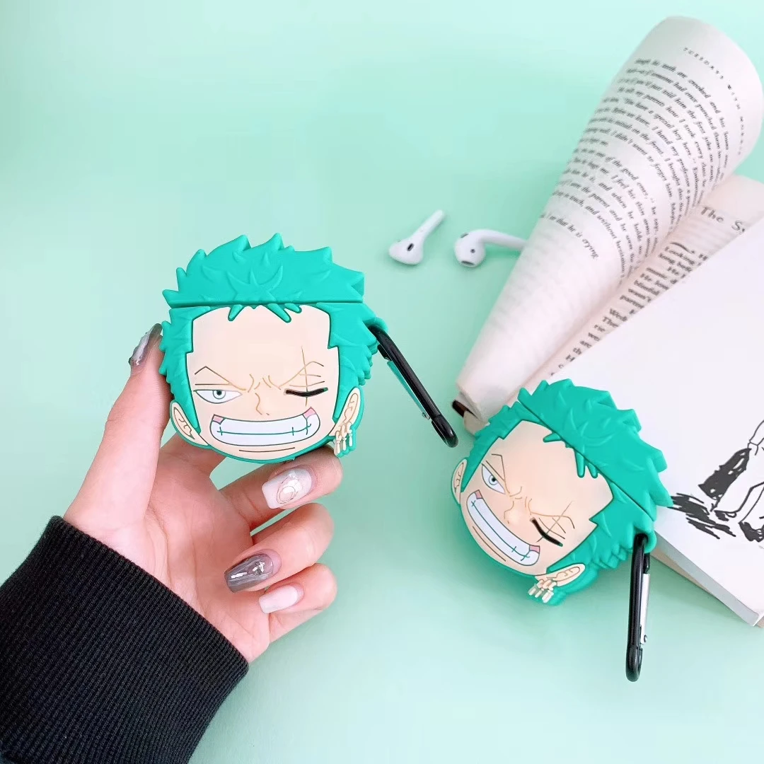 

One 3D Cartoon Cute Piece Zoro Sanji For AirPod Cover For Apple Airpods 1 2 Cases