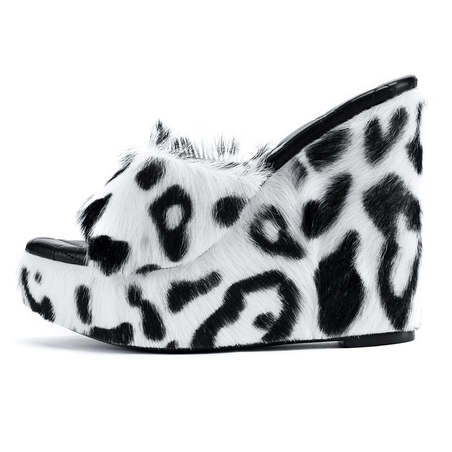 

Enmayer Designer Real Mink Slippers Custom High-quality Luxury Ladies Wedge Slippers Sexy Sandals, Green,red,pink,black,gold