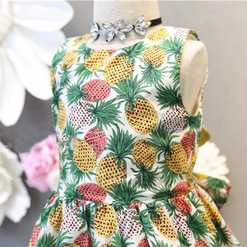 Wholesale New Arrival Tropical Fruit Custom Print Kids Summer Halter