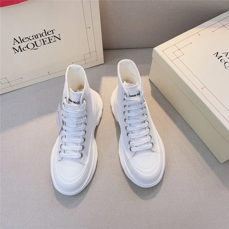 

Allexander Fashion women White SneakerS Comfortable Mc female queen Shoes In High Ankle For Running Breathable 2021, All color