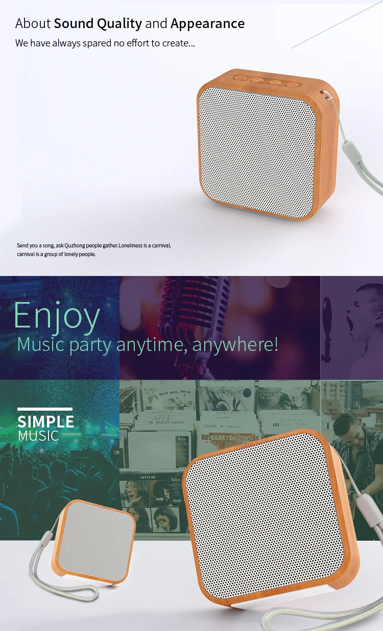 Wholesale Usb Aux Handfree Bass Stereo Outdoor Home Mp3 Subwoofer Sound Box Music Wireless Portable Bluetooth Mini Speaker - ANKUX.COM