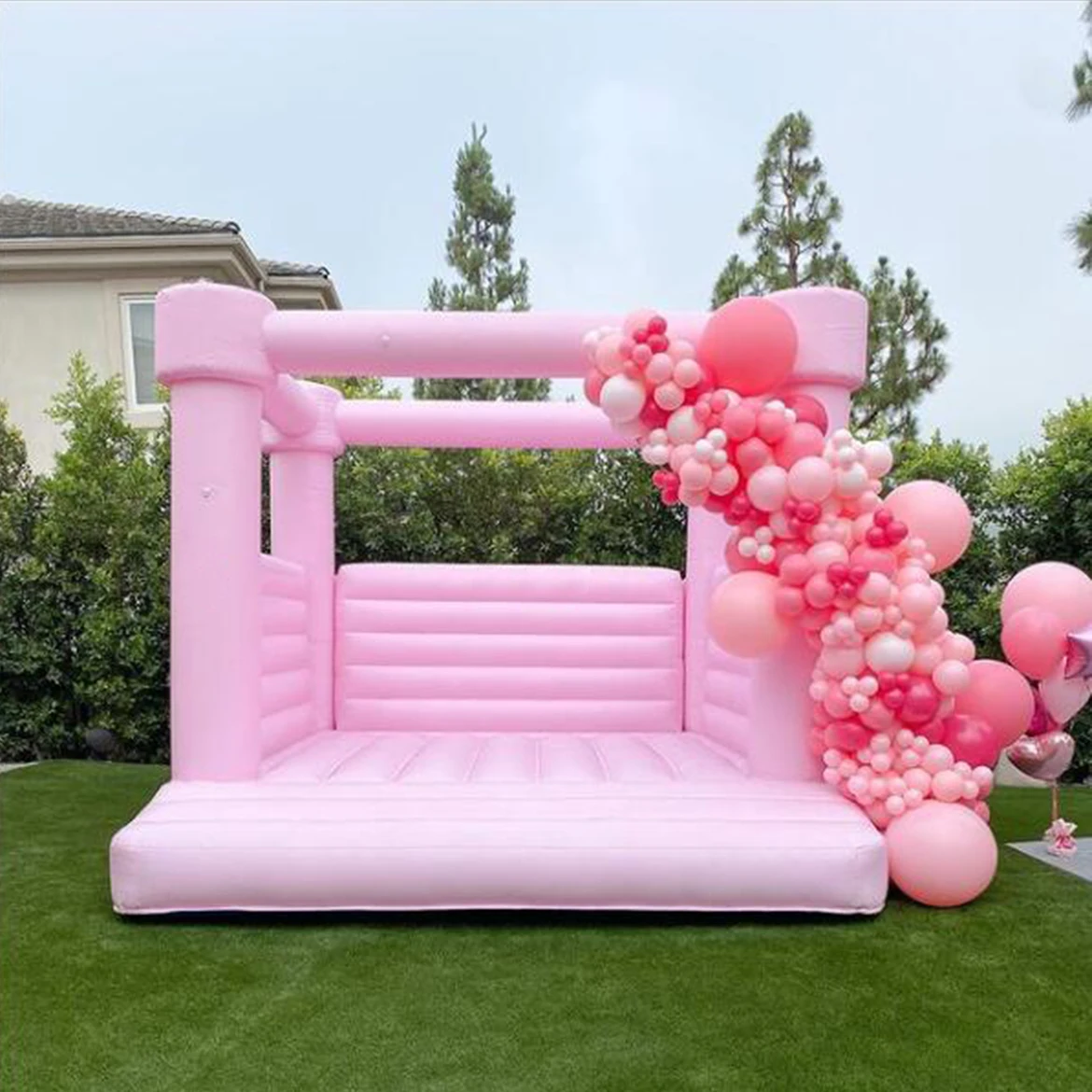 

2022 new and popular inflatable adult trampoline jumping elastic castle jumper white wedding bounce house