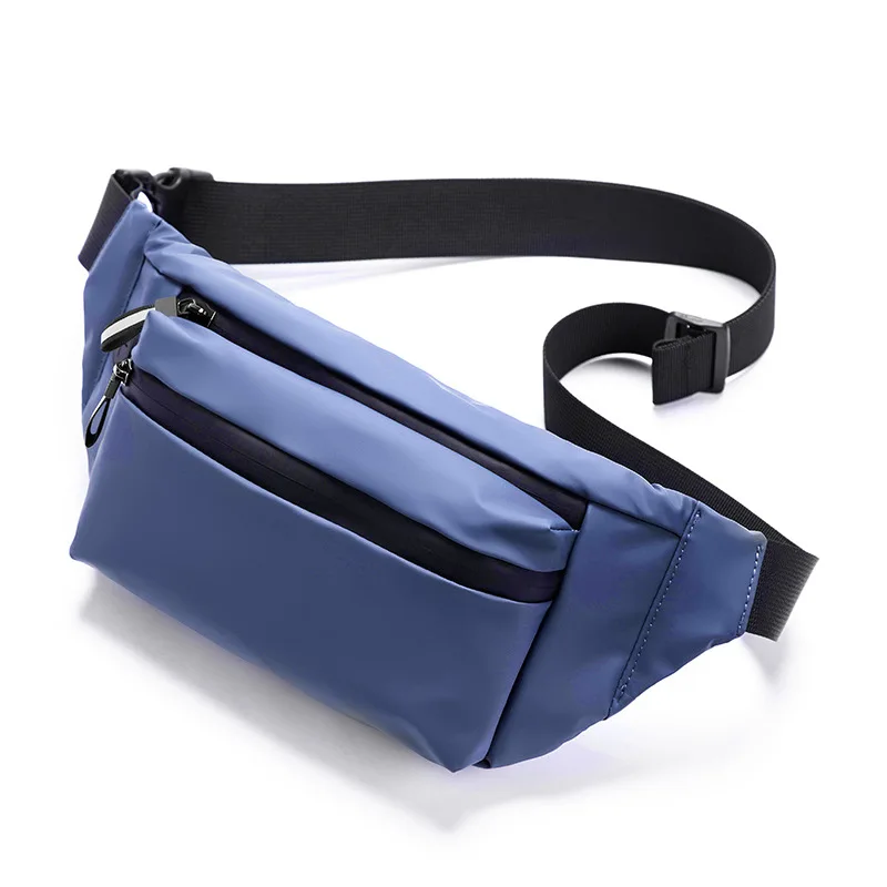 

Outdoor Crossbody Bag Traveal Fitness Male Bum Belt Bag Waterproof Waist Pack Custom Logo Chest Bags For Men, Black/blue/gray/grid black