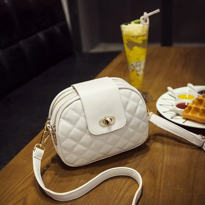 

Waterproof Trendy Plaid Sling Beg New Design Pu Leather Women Bags Casual Shoulder Bag