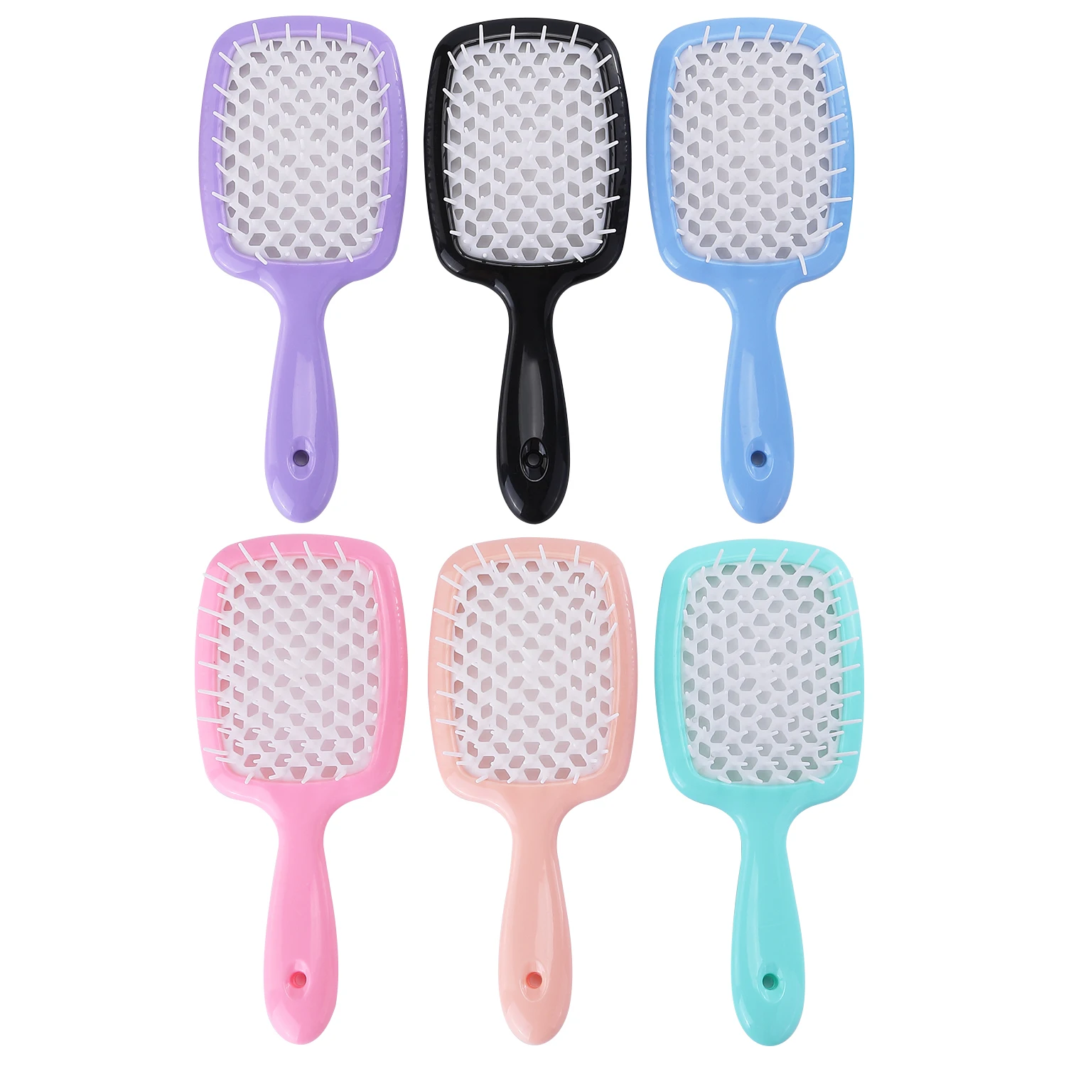 

Six color Paddle Cushion network hot sale hairdressing Eight claw comb for hair salon home use