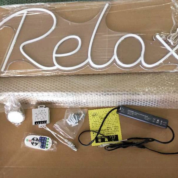 

wholesale free shipping relax neon sign custom led sign for bar club hostel decoration
