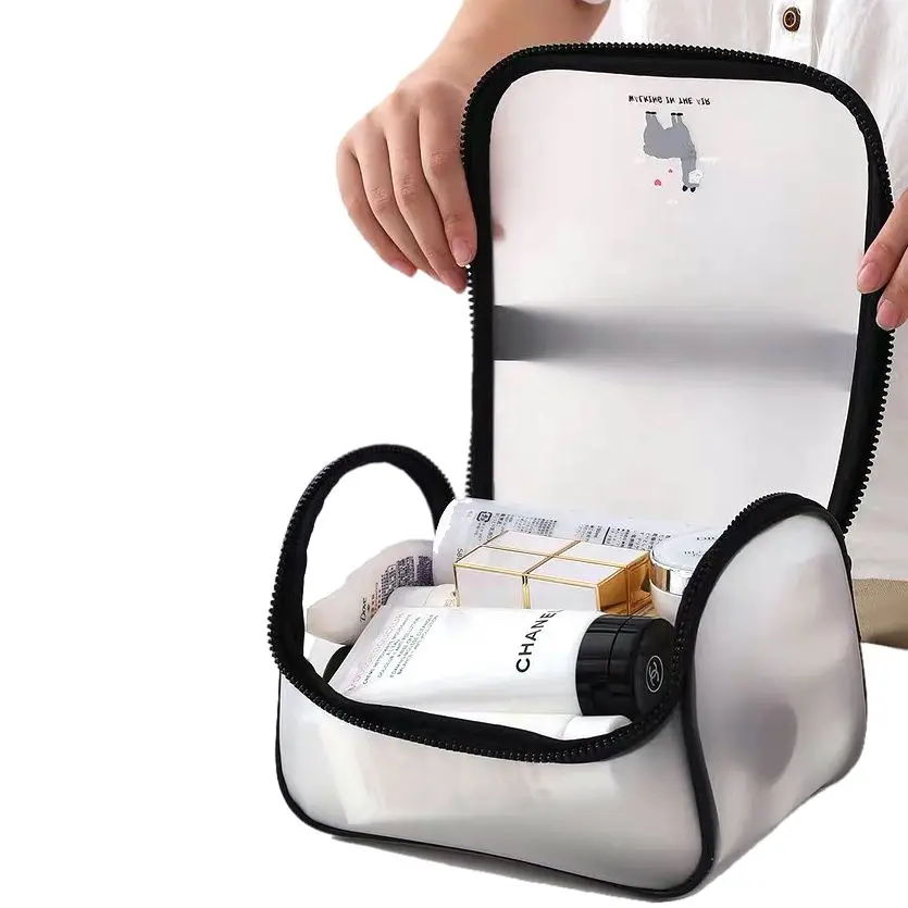 

Four Shapes Tpu Translucent Waterproof Travel Cosmetic Bag Make Up Toiletry Pouch