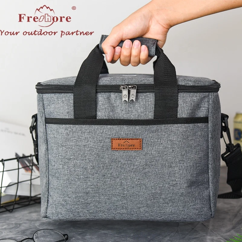 

Lunch Cooler Tote Bag for Women & Men, Picnic & School & Work, grey