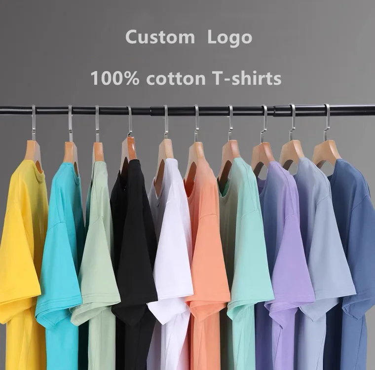 

custom graphic tee shirt unisex blank t shirts printing 100% premium organic cotton custom embroidery tshirt with logo customize, Customized color