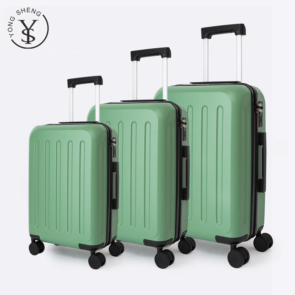 

Wholesale fashion luggage 3 pieces sets trolley PC luggage bags mala de viagem custom ABS travel suitcase, White\green\gray\orange\black\red