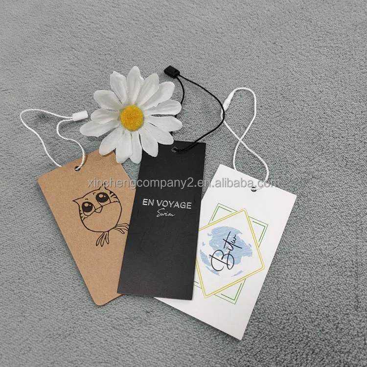 

Custom printed clothing hang tag Garment Swing Tags Paper Price Label Size Label