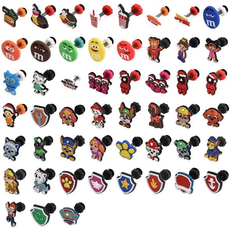 

2022 NEW Cartoon PVC Cute Style spring Shoe Charms Clog Shoes Decorations Wristband Accessories Birthday Party Gifts for Kids