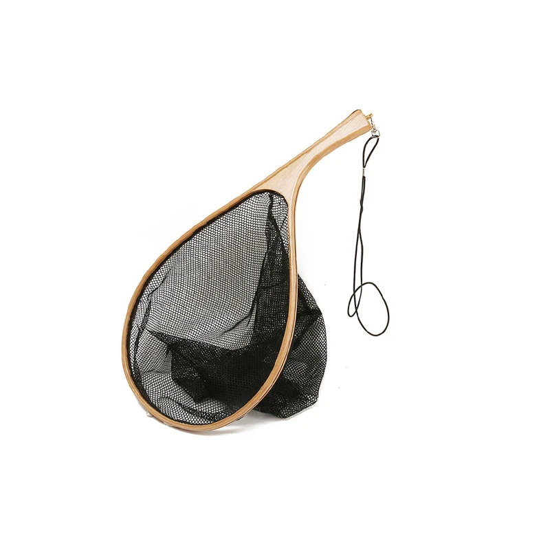 

Wholesale nylon mesh fly fishing wooden landing net