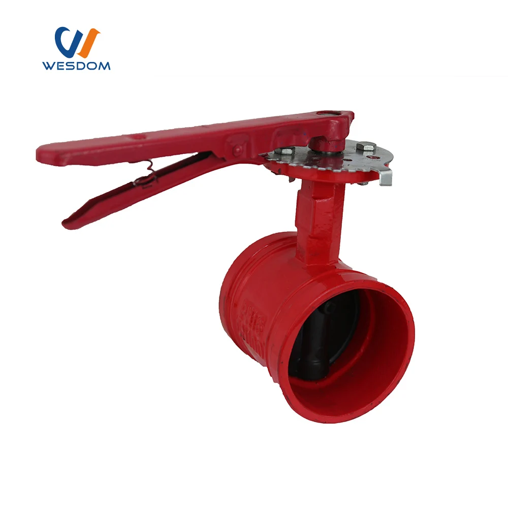 

Grooved Manual Butterfly Valve, Red or customized