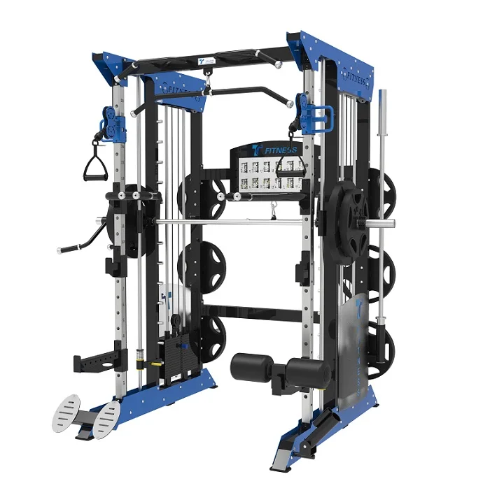 

Multi function gym equipment smith machine cable cross trainer pull up fitness device home use pin loaded, Optional