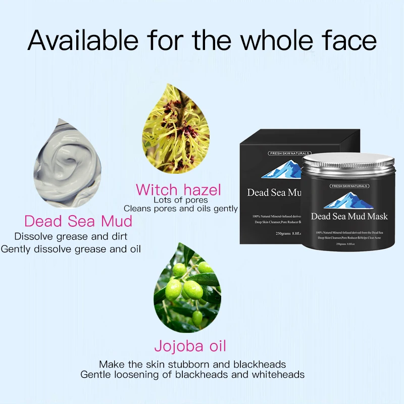 
Dead Sea mud mask hydrating and moisturizing cleaning skin improving dark yellow skin Production manufacturer 