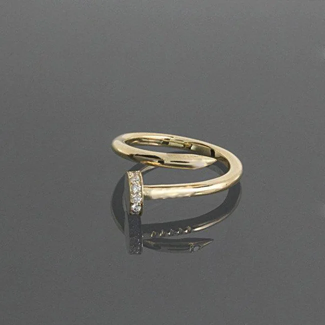 

Jewelry Fashion 925 Sterling Silver Diamand Nail Ring Women Men