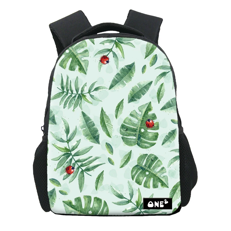 

Green Leaf and coccinella septempunctata design print bookbags school bags backpacks large capacity lightweight washable, Customized