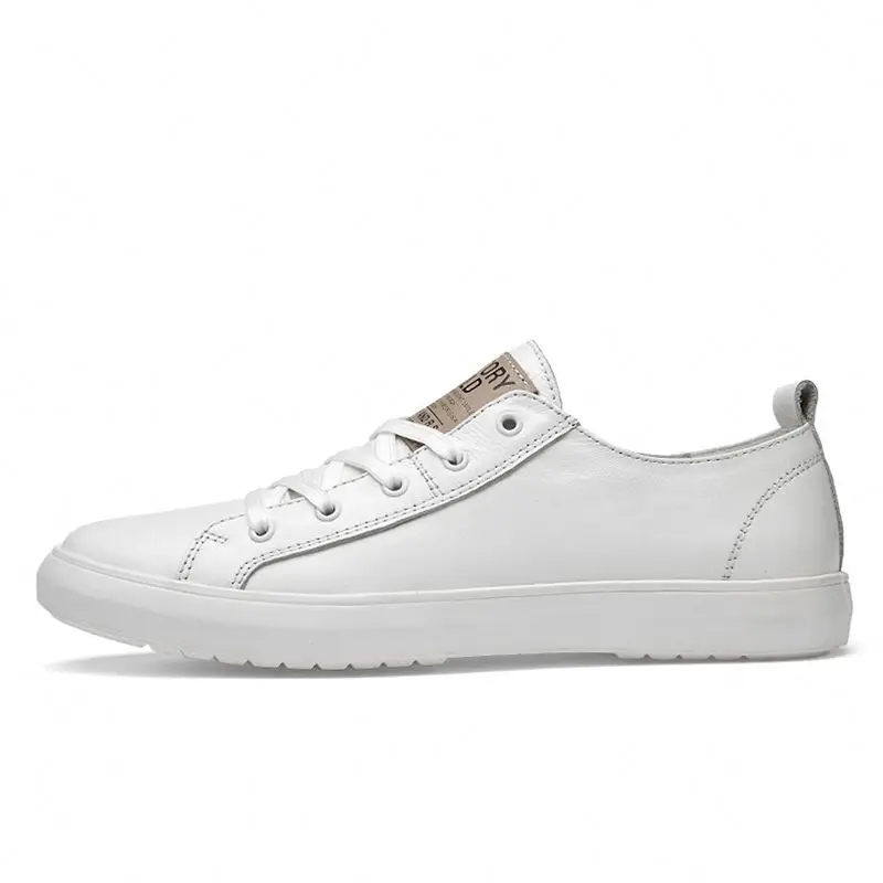 

2020 Breathable Genuine Leather Men Sport Casual Fendey-Shoes For Leisure Life, Black,white
