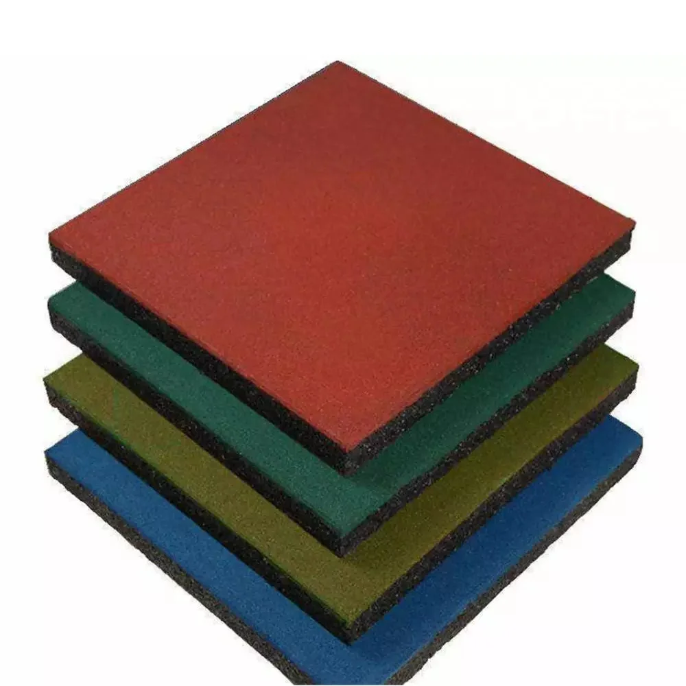50*50cm/100*100cm Recycled SBR Rubber Flooring Porcelain Durable Elastic Playground Rubber Tiles