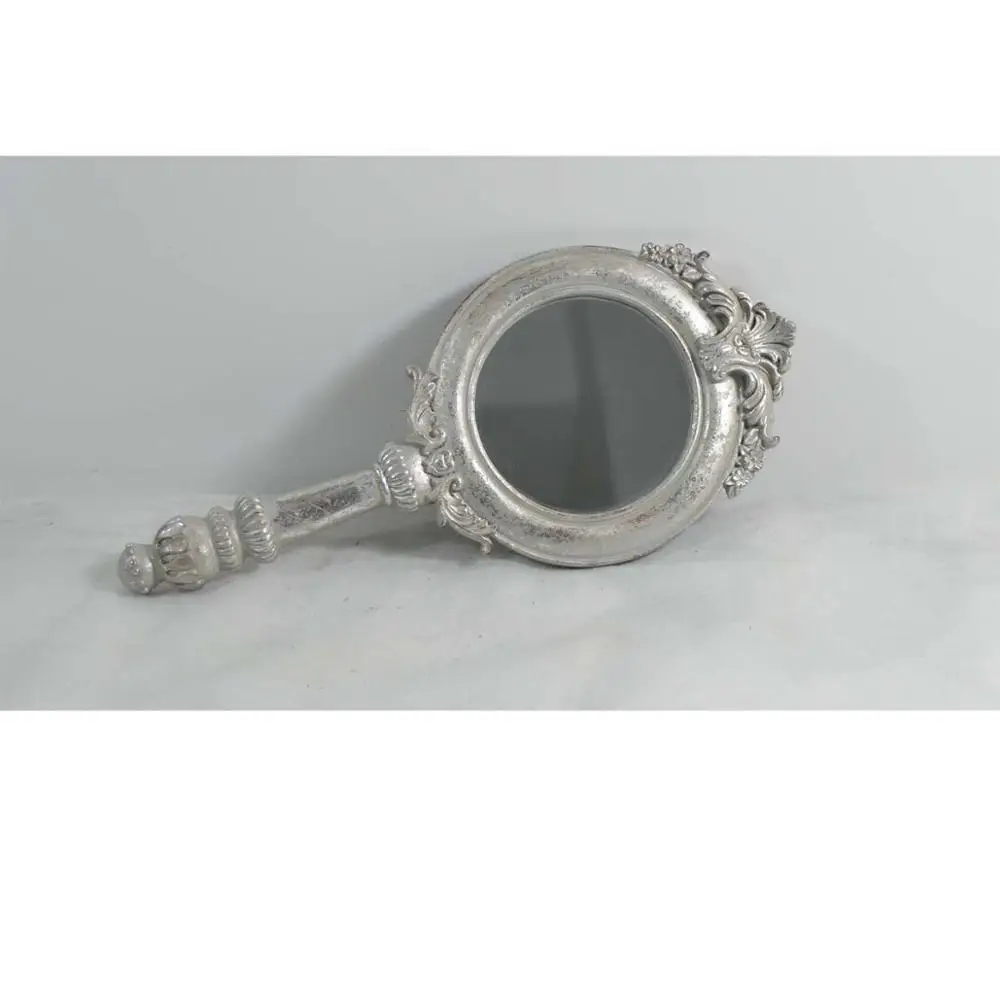 

Handheld Vanity Makeup Mirror Decorative Vintage, Antique gray / silver / gold / customized