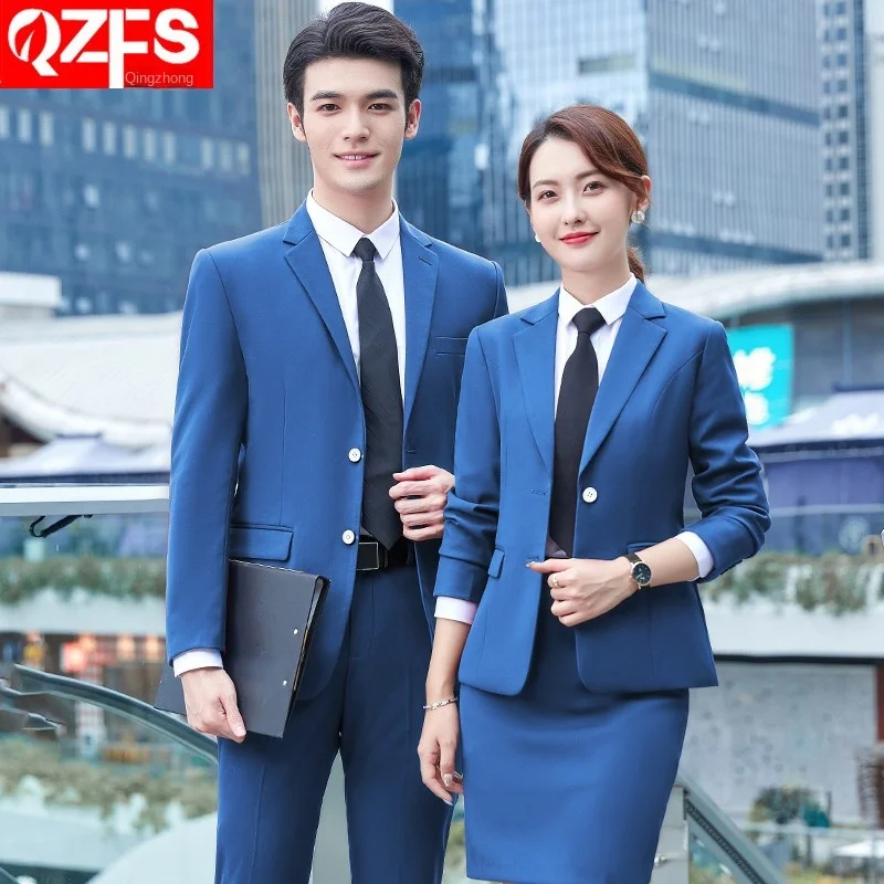 

High quality mens suits slim fit design business formal suit 2 pcs set