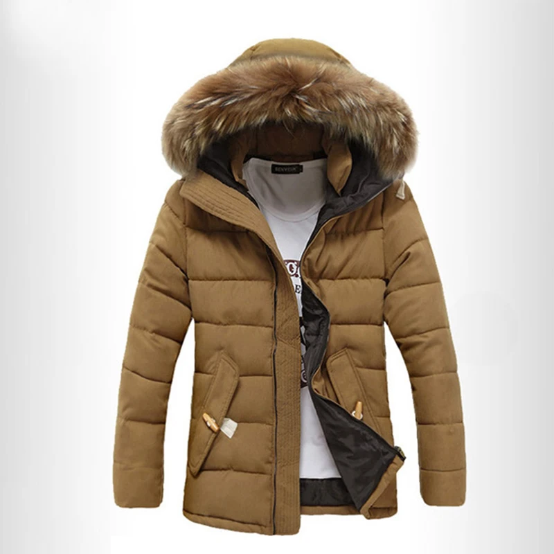 

Men Winter Trench Coat Korean Slim Velvet Thicken Hooded Men Jackets Coat, Customized color