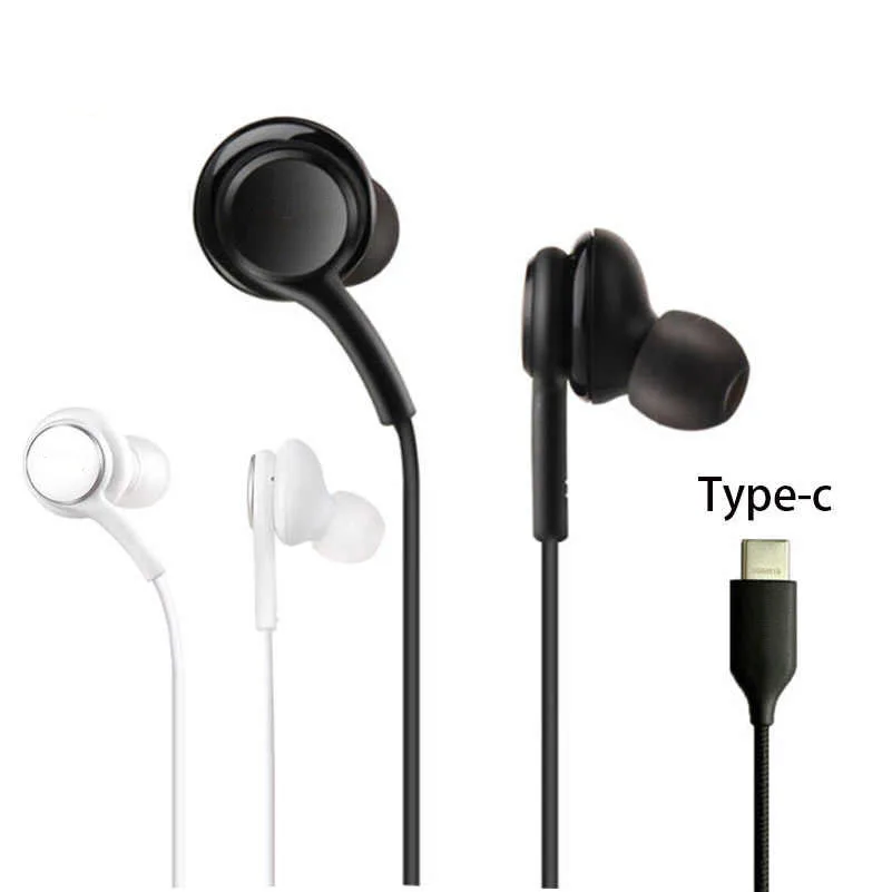

USB C Headphone for Samsung Note 10 Type C Wired Earphone for Smart Phone, Black