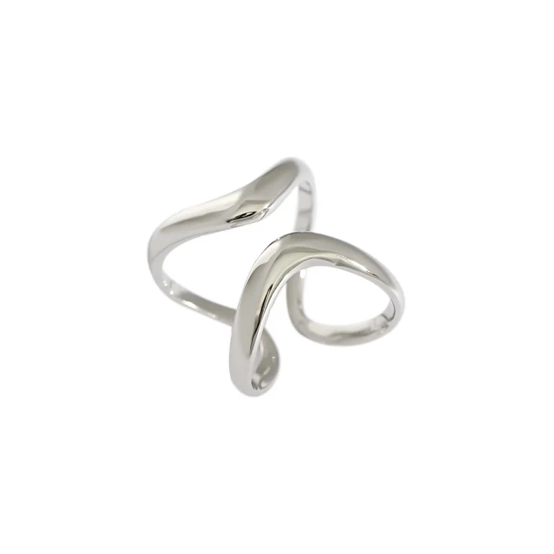 

Double Stack Open Adjustable Ring in Gold or Silver Minimalist Delicate Jewelry