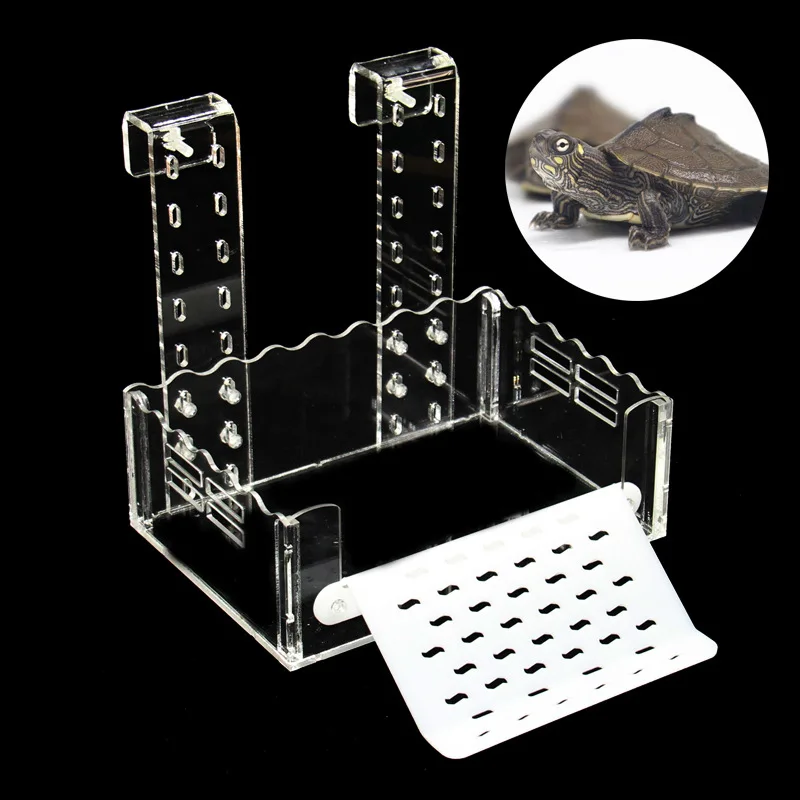 

Turtle egg laying platform multifunctional acrylic rest feeding laying climbing table fish tank partition