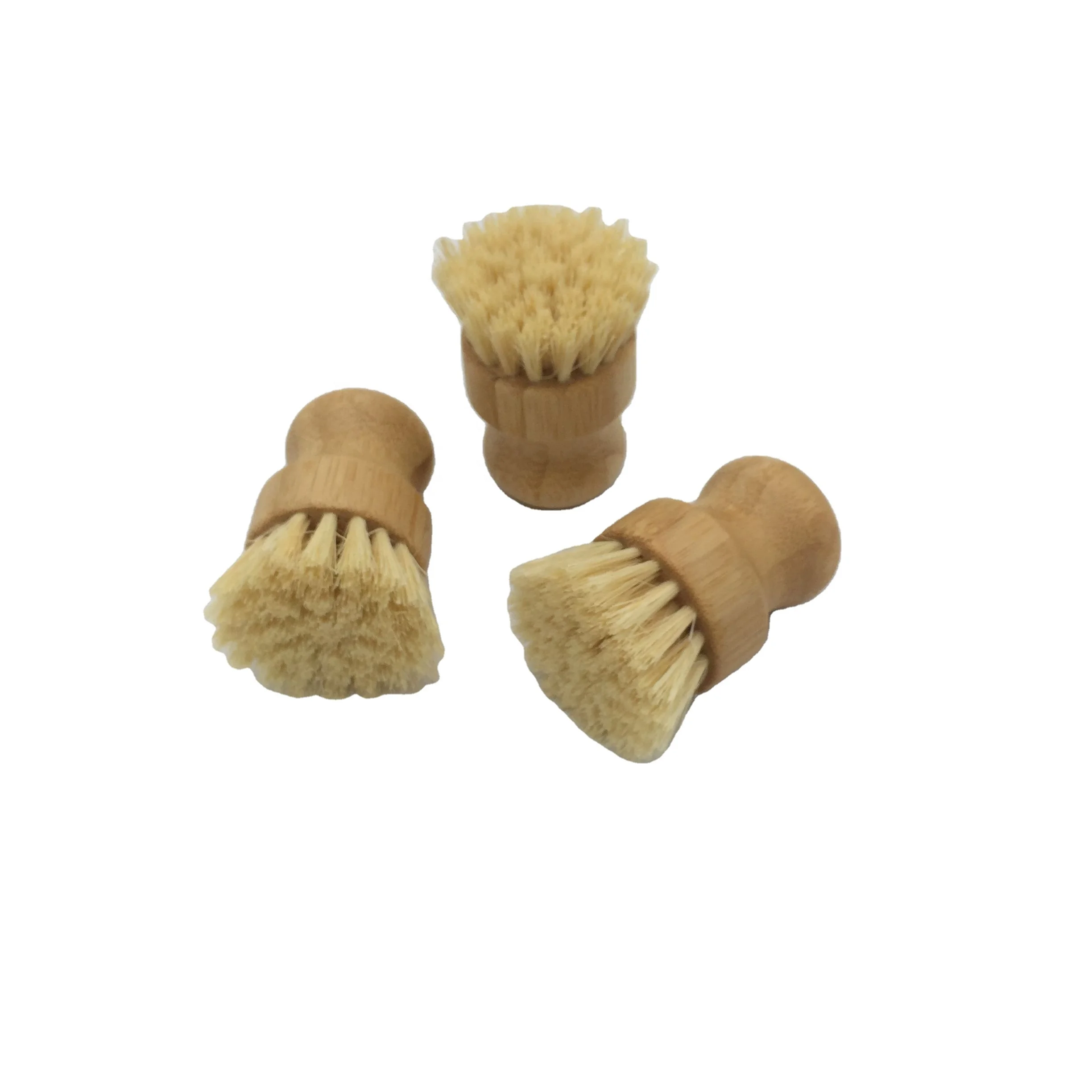 

Kitchen Bamboo Handle Cleaning Brush Scourer, Natrual