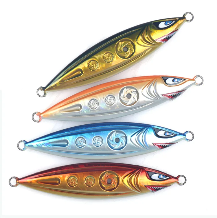 

150g/11.5cm top quality luminous shore jigging casting metal jig bait fishing lures, 4 colors
