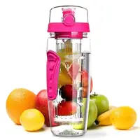 

32oz Durable Large BPA Free Tritan Flip Lid Leak Proof Design Sports Camping Fruit Infuser Water Bottle