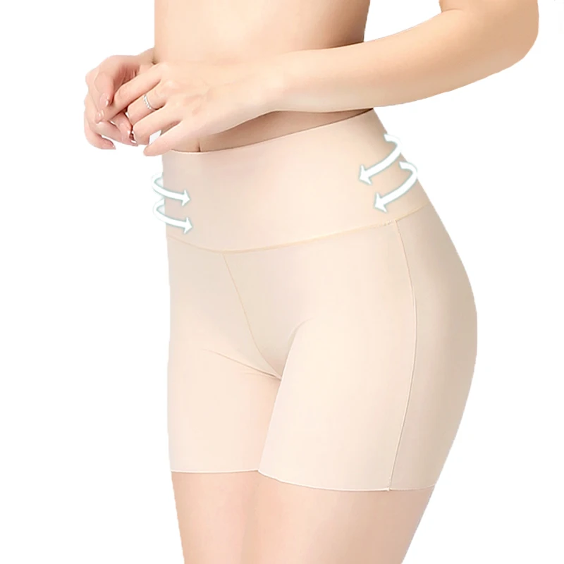 

Dropshipping Comfortable ice silk ladies safety pants high-waisted women's panties seamless underwear panties underpants