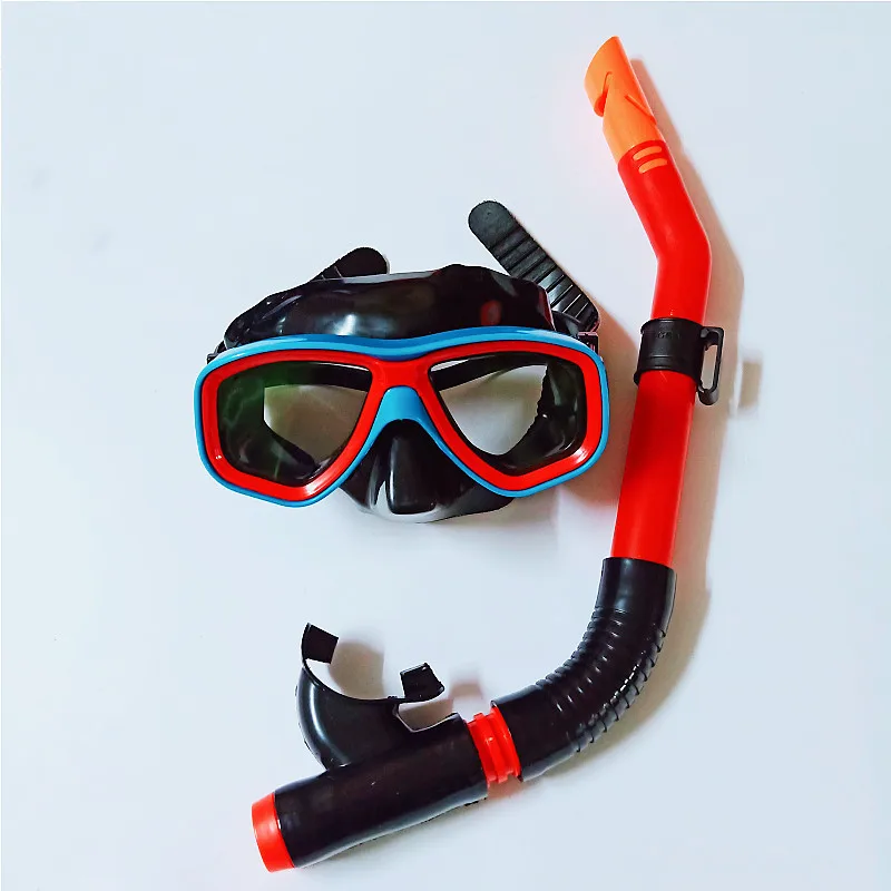 

Supply Black PVC semi dry breathing tube diving mask kit, swimming goggles equipment