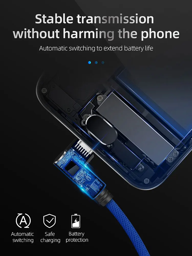 Hotsale 90 degree left angle 1 2 3 meter micro usb cable android right angle magnetic mobile charging cabo data usb cable micro