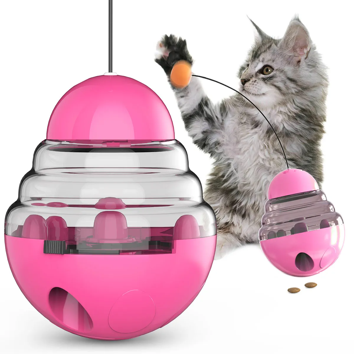 

Factory Direct Supply Cat Tumbler Ball Food Storage Dispenser, Picture showed