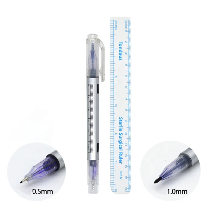

Permanent Makeup waterproof Marker Pen Double Head Tattoo Surgical Skin Marker Pen