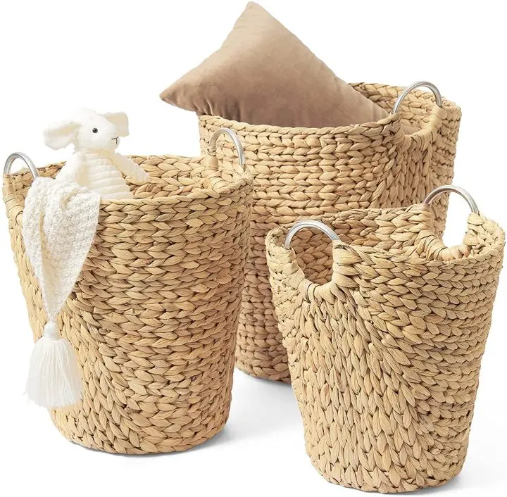 

Manufacturer Toilet Tank Vietnam Fruit Natural Plants Large Baskets Flower Hangjng Wall Hanging Basket Rattan handmade