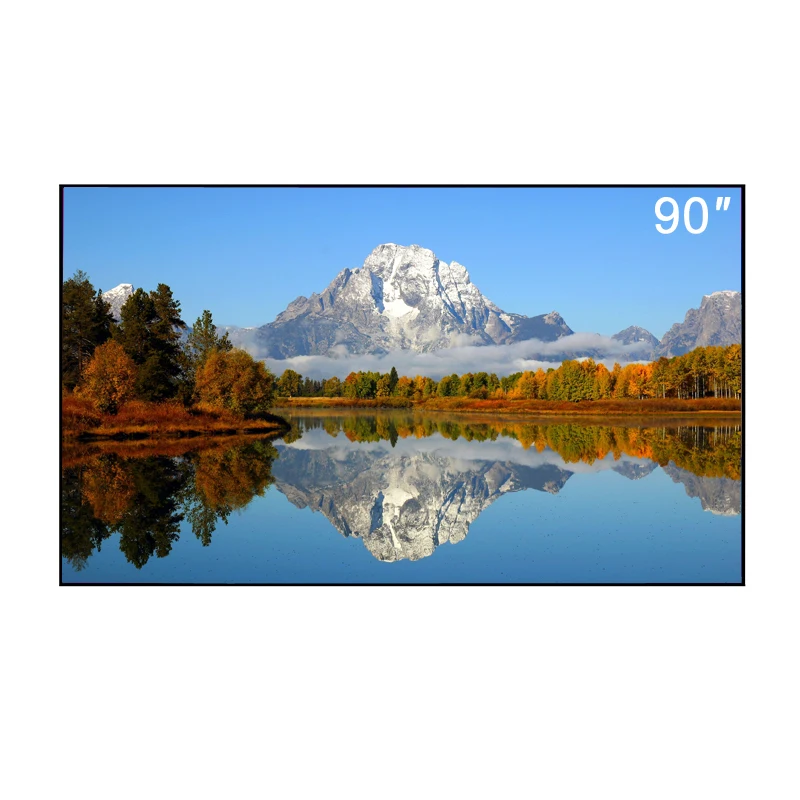 

Black diamond 90" 16:9 3D 4K Narrow Fixed Frame Projection Sceen Ambient Light Rejecting ALR screen for Long Throw Projector