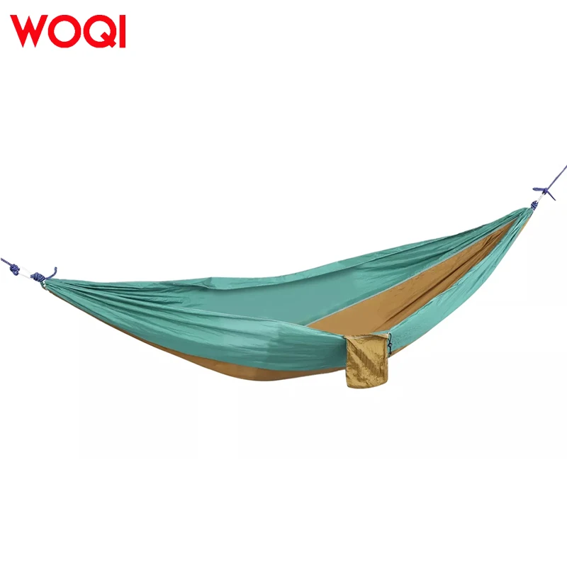 WOQI 210D Nylon Hammock Swing Portable Parachute Hammocks for Outdoor Hiking Backyard & Garden