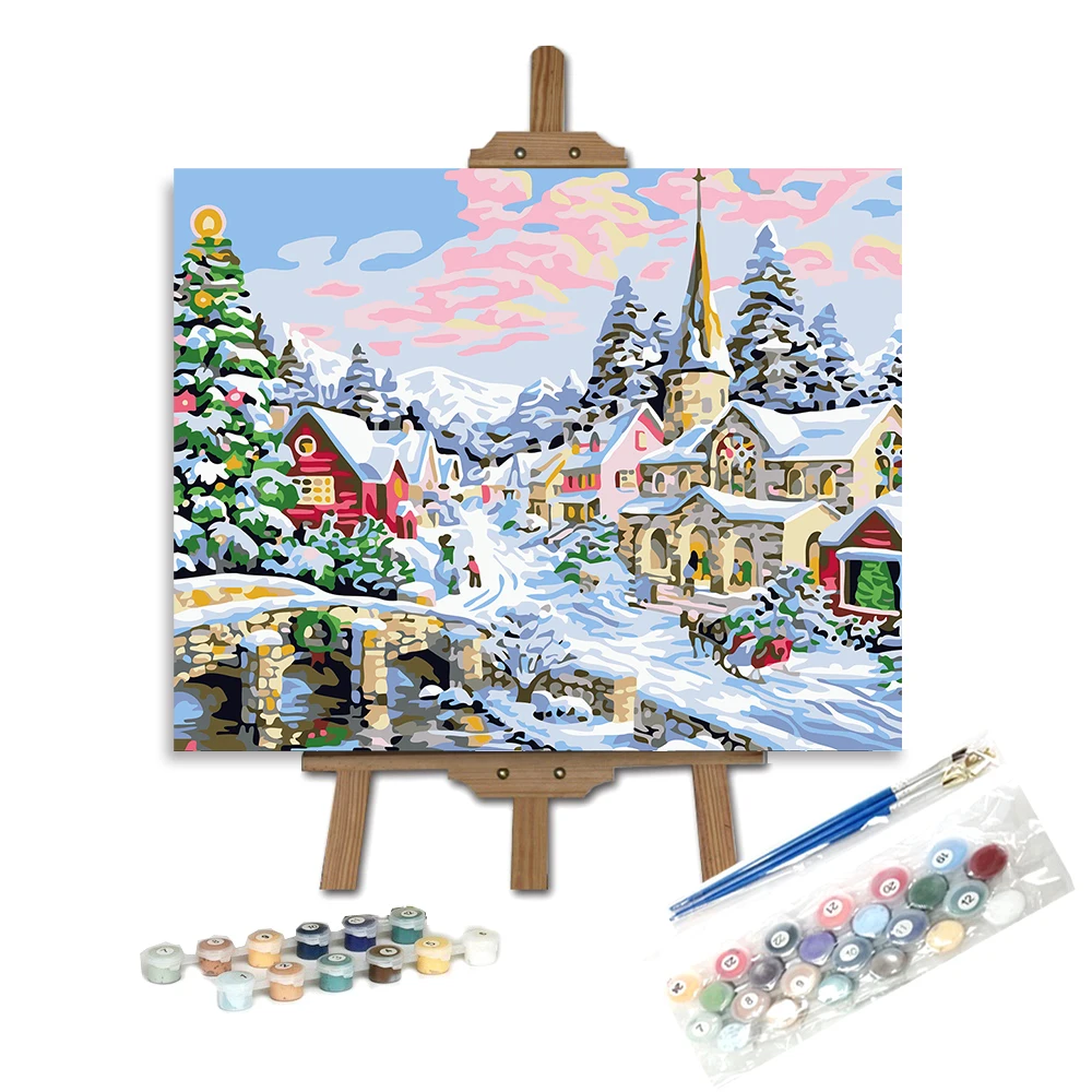 

good selling Dropshipping diy painting by numbers with frame