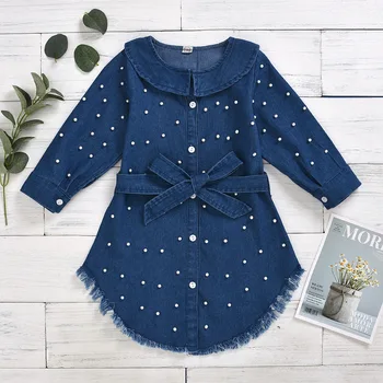 baby girl long sleeve denim dress