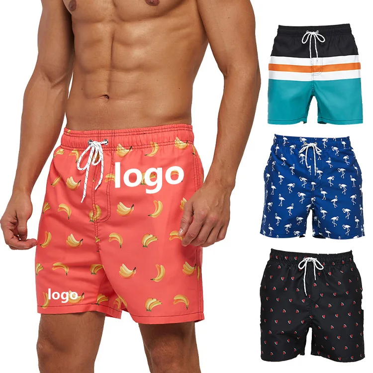 

High Quality Wholesale Summer Swimwear Men'S Beach Shorts Swim Trunks Custom Logo Men Swim Trunk, Multi-color options