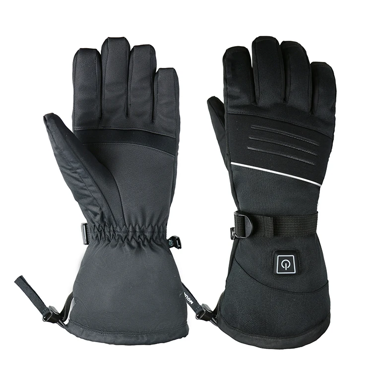 

7.4v Lithium Battery Smart USB Electric Heated Work Winter Glove Rechargeable Heated Riding Gloves, Black, custom color