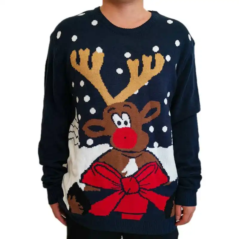 

Cute Patched Wholesale Custom Ugly Couple Christmas Sweater