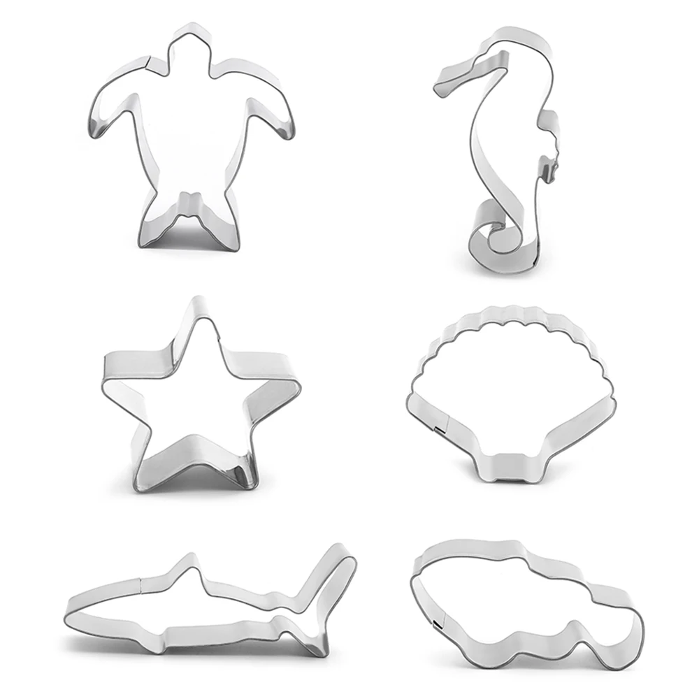 

Wholesale High Quality Stainless Steel 3D Cookie Cutter Marine Animal Cutter Set